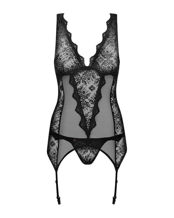 Obsessive Emperita — gorset ze stringami, 2XL/3XL