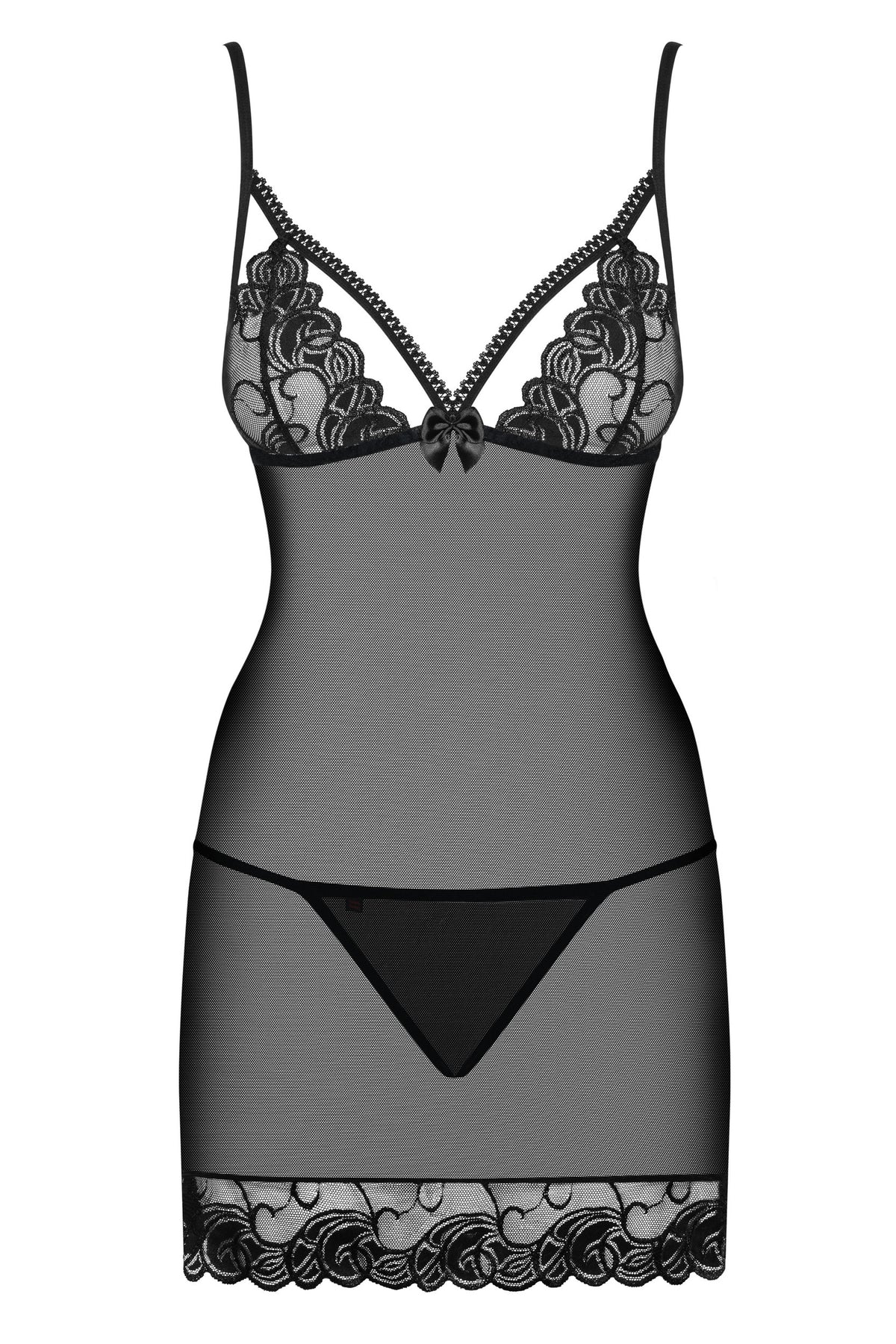 Koszulka Nocna Ze Stringami Wonderia S/M Obsessive — zdjęcie produktu od PLAYROOM