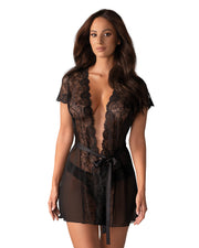 Peniuar Ze Stringami Alluria L/Xl Obsessive — zdjęcie produktu od PLAYROOM