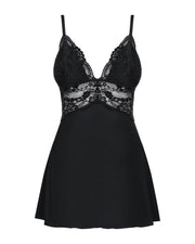 Obsessive 810-BAB – babydoll ze stringami, czarny, rozmiar L/XL – ujęcie 2
