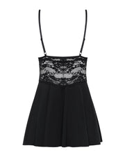 Obsessive 810-BAB – babydoll ze stringami, czarny, rozmiar L/XL – ujęcie 3