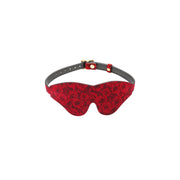 Maska Kinbaku Ukiyoe Red Rosy Lamb Leather Blindfold Liebe Seele — zdjęcie produktu PLAYROOM