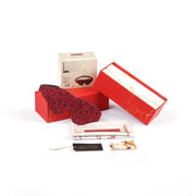 Maska Kinbaku Ukiyoe Red Rosy Lamb Leather Blindfold Liebe Seele — zdjęcie produktu PLAYROOM