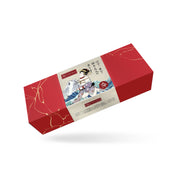 Kinbaku Ukiyoe Red Rosy Lamb Leather Handcuffs Liebe Seele — zdjęcie produktu PLAYROOM