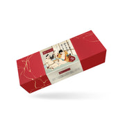 Kinbaku Ukiyoe Red Rosy Lamb Leather Ankle Cuffs Liebe Seele — zdjęcie produktu PLAYROOM