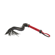 Pejcz Kinbaku Ukiyoe Red Rosy Leather Flogger Whip Liebe Seele — zdjęcie produktu PLAYROOM