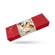 Pejcz Kinbaku Ukiyoe Red Rosy Leather Flogger Whip Liebe Seele — zdjęcie produktu PLAYROOM