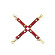 Uprząż Kinbaku Ukiyoe Red Rosy Leather Hogtie Liebe Seele — zdjęcie produktu PLAYROOM