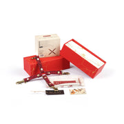 Uprząż Kinbaku Ukiyoe Red Rosy Leather Hogtie Liebe Seele — zdjęcie produktu PLAYROOM