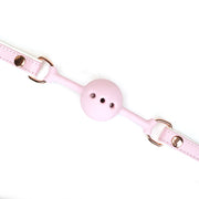 Knebel White & Pink Fairy Goat Leather Ball Gag Liebe Seele — zdjęcie produktu PLAYROOM