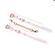 Kajdanki White & Pink Fairy Goat Leather Hand Cuffs Liebe Seele — zdjęcie produktu PLAYROOM