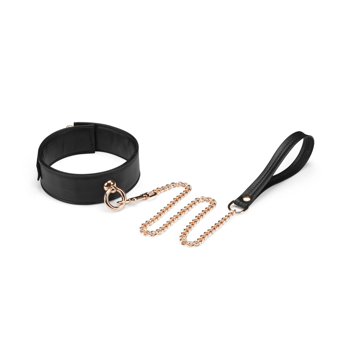Obróżka Dark Candy Black Collar With Chain Leash Liebe Seele — zdjęcie produktu PLAYROOM