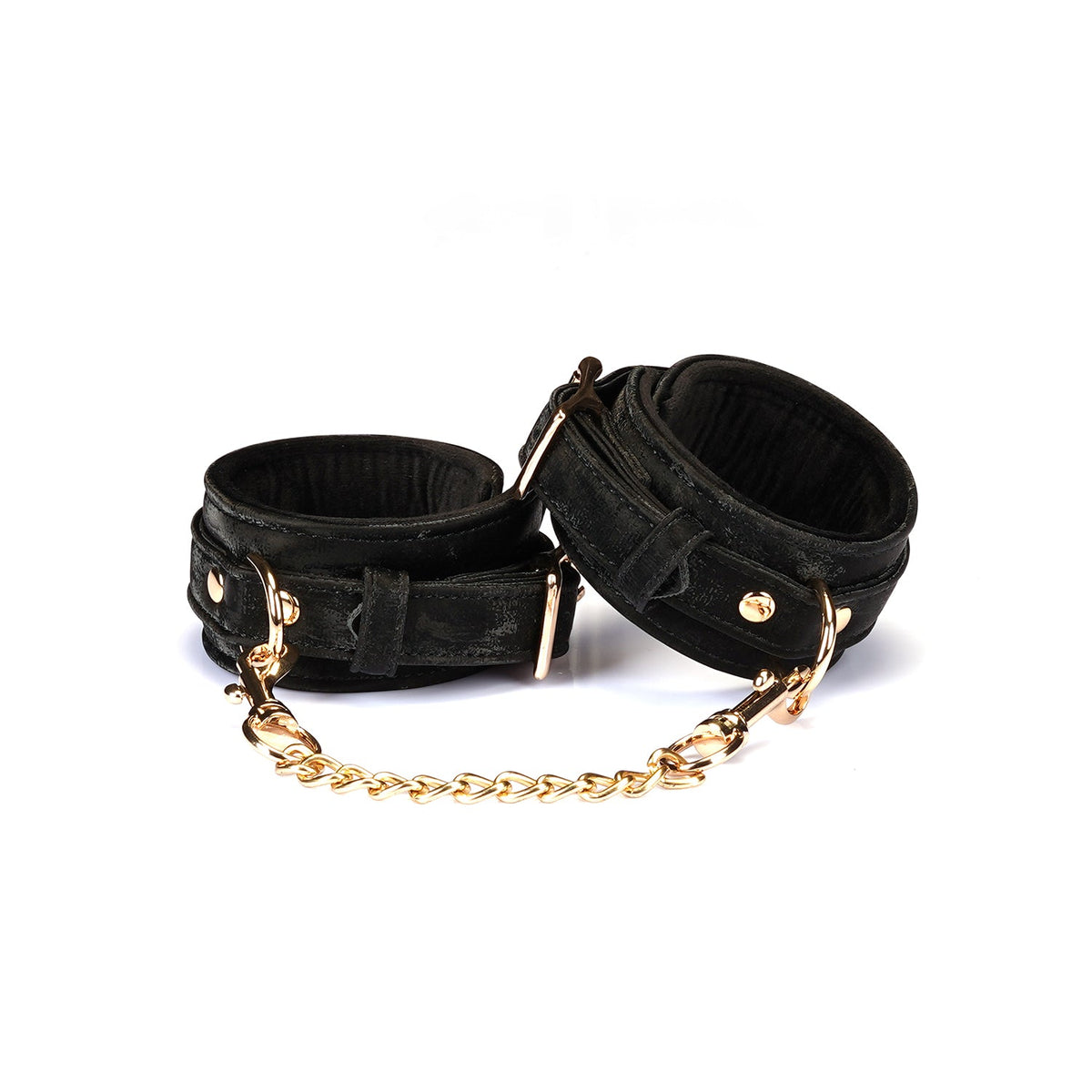 Kajdanki Boudoir Amor Black Wrist Cuffs Liebe Seele — zdjęcie produktu PLAYROOM
