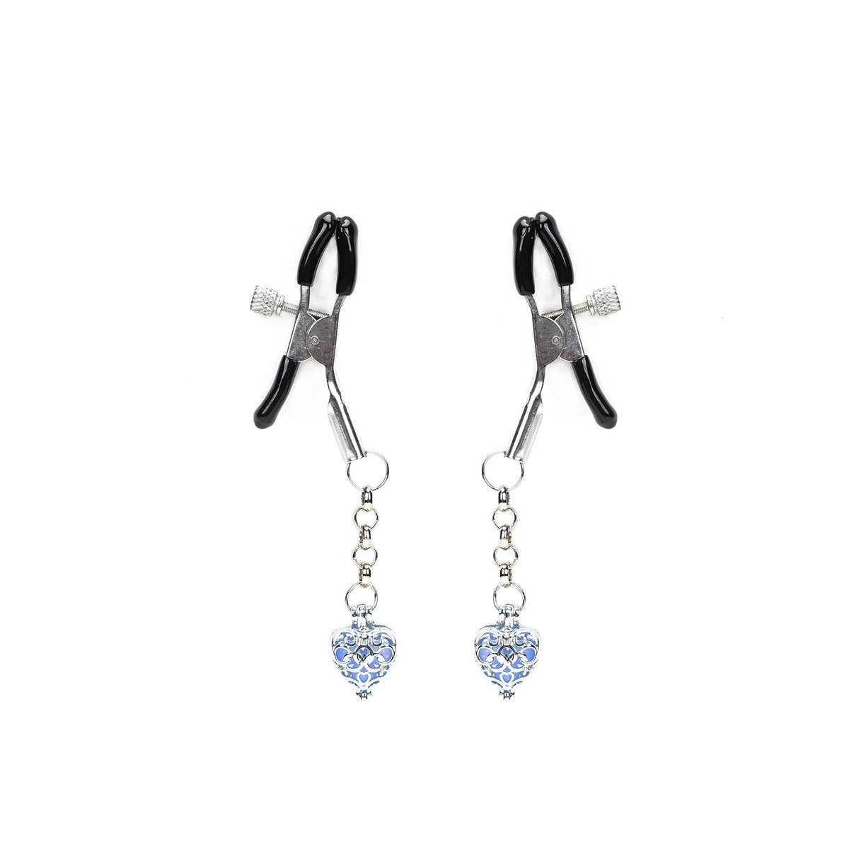 Klamerki Na Sutki Glow-In-Dark Nipple Clamps Liebe Seele niebieskie — zdjęcie produktu PLAYROOM