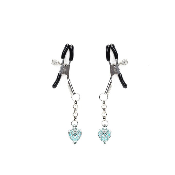 Klamerki Na Sutki Glow-In-Dark Nipple Clamps Liebe Seele błękitne
