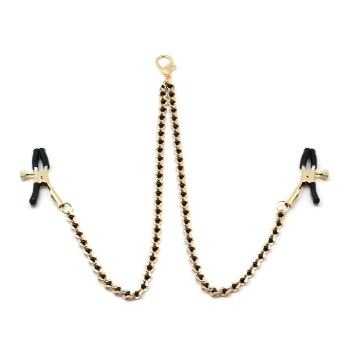Klamerki Na Sutki Black Beads Chains And Nipple Clamps Liebe Seele