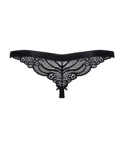 828-THC-1 stringi otwarte czarne  S/M Obsessive — zdjęcie produktu od PLAYROOM