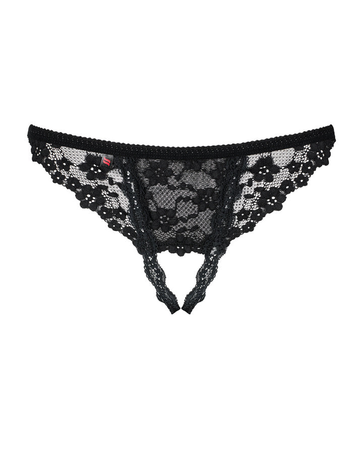 Letica stringi otwarte czarne L/XL Obsessive — zdjęcie produktu od PLAYROOM