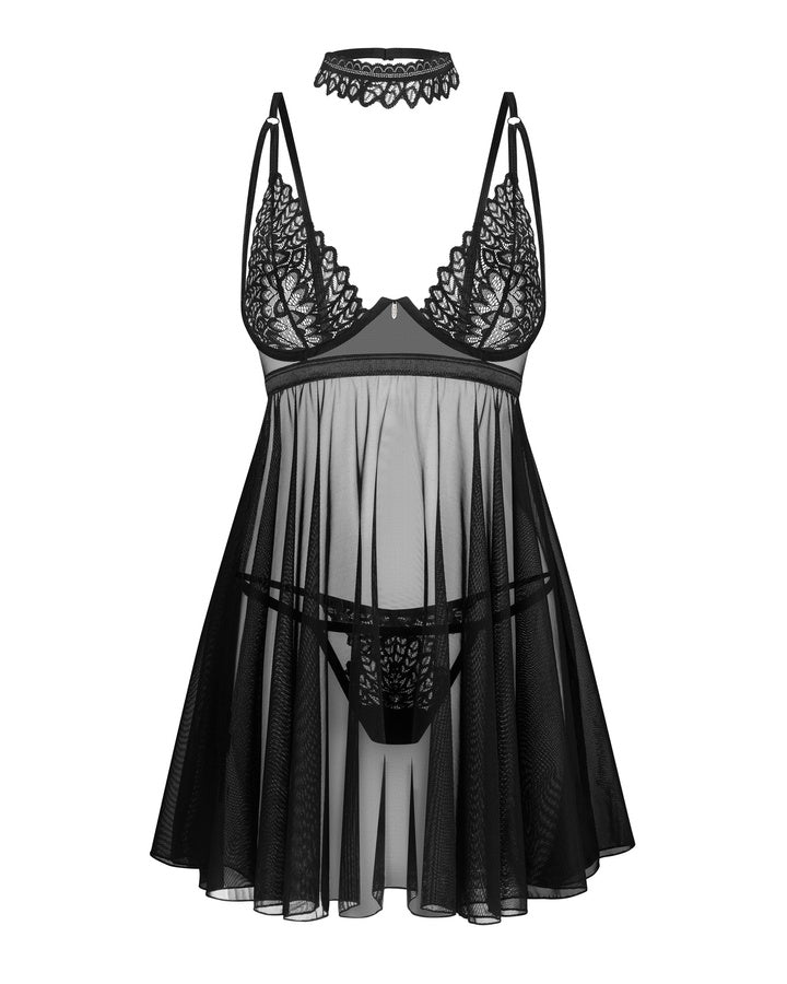Donarella babydoll i stringi   XS/S Obsessive — zdjęcie produktu od PLAYROOM