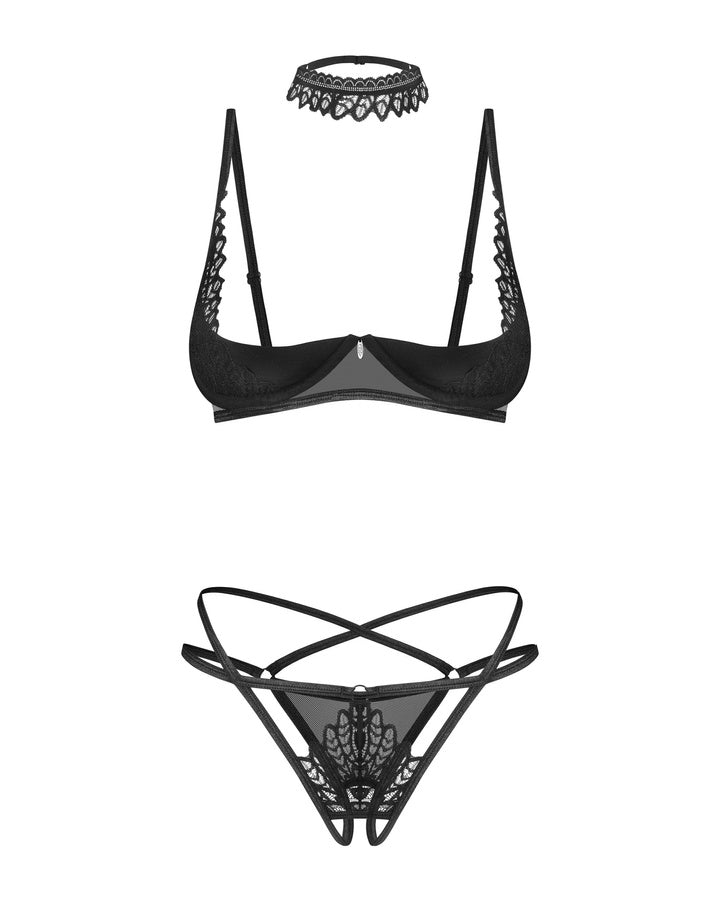 Donarella komplet 3-częściowy otwarty  M/L Obsessive — zdjęcie produktu od PLAYROOM
