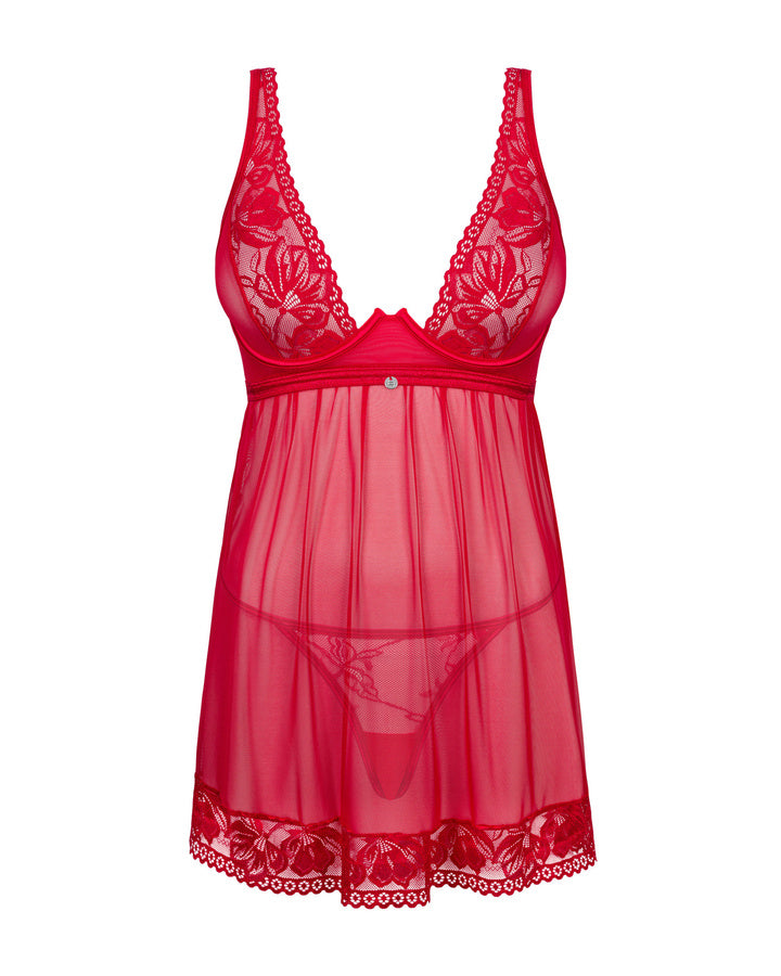 Lacelove babydoll i stringi XL/2XL Obsessive — zdjęcie produktu od PLAYROOM