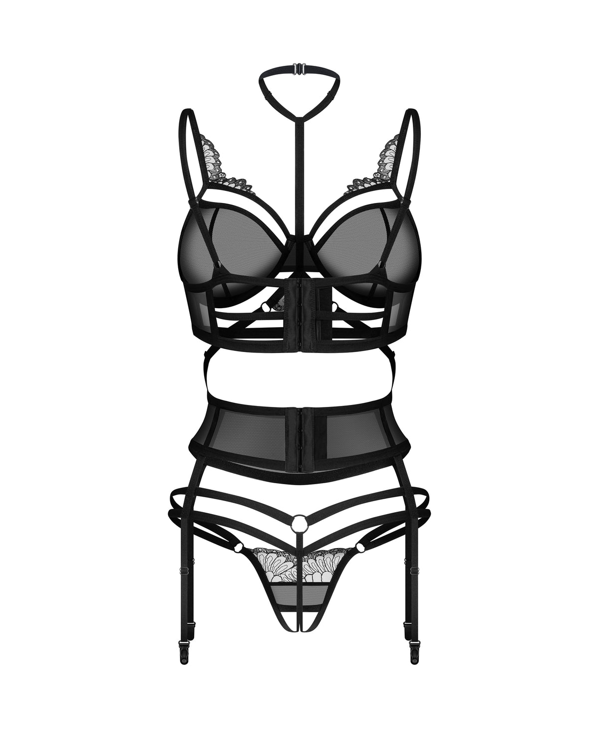 Komplet 3-Częściowy Premisis Black S/M Premium Obsessive — zdjęcie produktu 1 od PLAYROOM