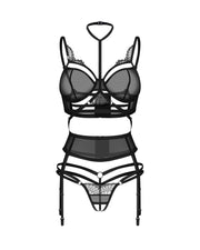 Komplet 3-Częściowy Premisis Black S/M Premium Obsessive — zdjęcie produktu 2 od PLAYROOM