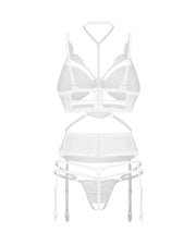 Komplet 3-Częściowy Premisis White S/M Premium Obsessive — zdjęcie produktu od PLAYROOM