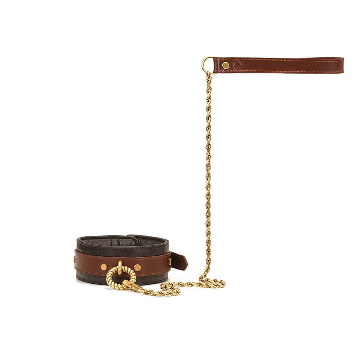 Obroża ze smyczą The Equestrian Leather Collar Liebe Seele