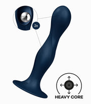 Satisfyer Double Ball-R Dark Blue – źródłowy schemat działania dwóch obciążonych kulek