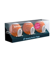 Zestaw masturbatorów Eggs set of 3 Crunchy Satisfyer — zdjęcie produktu od PLAYROOM
