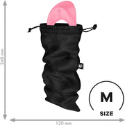 Satisfyer Treasure Bag M czarny – wymiary 120 na 240 mm, akcesorium poza zestawem