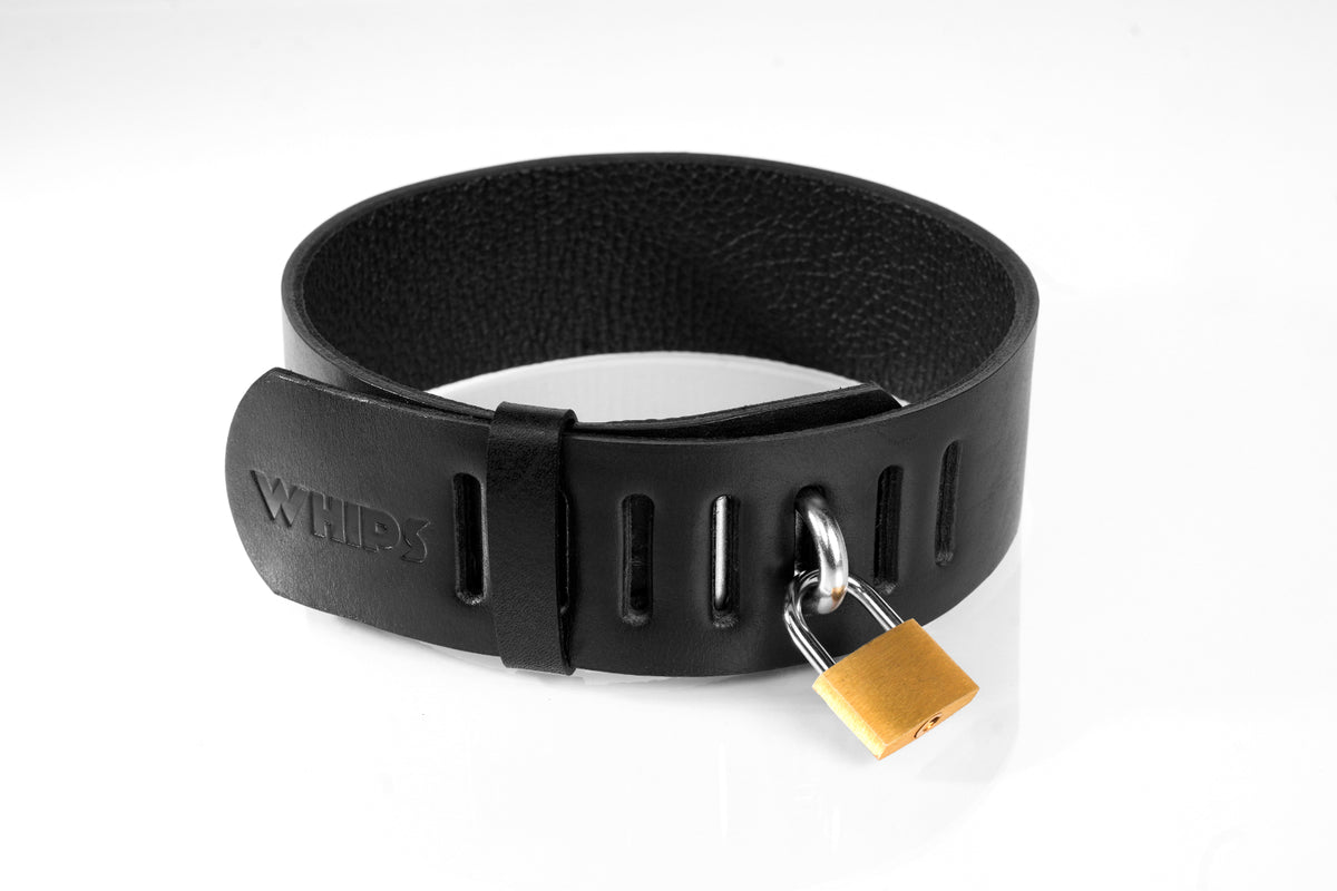 Obroża z kłódką czarna L Primal Bond Whips — zdjęcie produktu od PLAYROOM