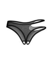 Stringi otwarte czarne Saturis L/XL Obsessive — zdjęcie produktu od PLAYROOM