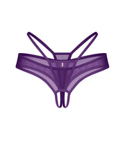 Stringi otwarte fioletowe Vibres 2XL/3XL Obsessive — zdjęcie produktu od PLAYROOM