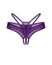 Stringi otwarte fioletowe Vibres 2XL/3XL Obsessive — zdjęcie produktu od PLAYROOM