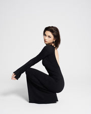 Promees Lucky – sukienka maxi, czarny, rozmiar M/L – ujęcie 3