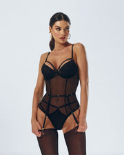 Promees Cornelia Black – body, czarny, rozmiar M/L – ujęcie 2