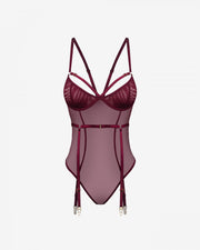 Promees Cornelia Burgundy – body, burgundowy, rozmiar M/L – ujęcie 1