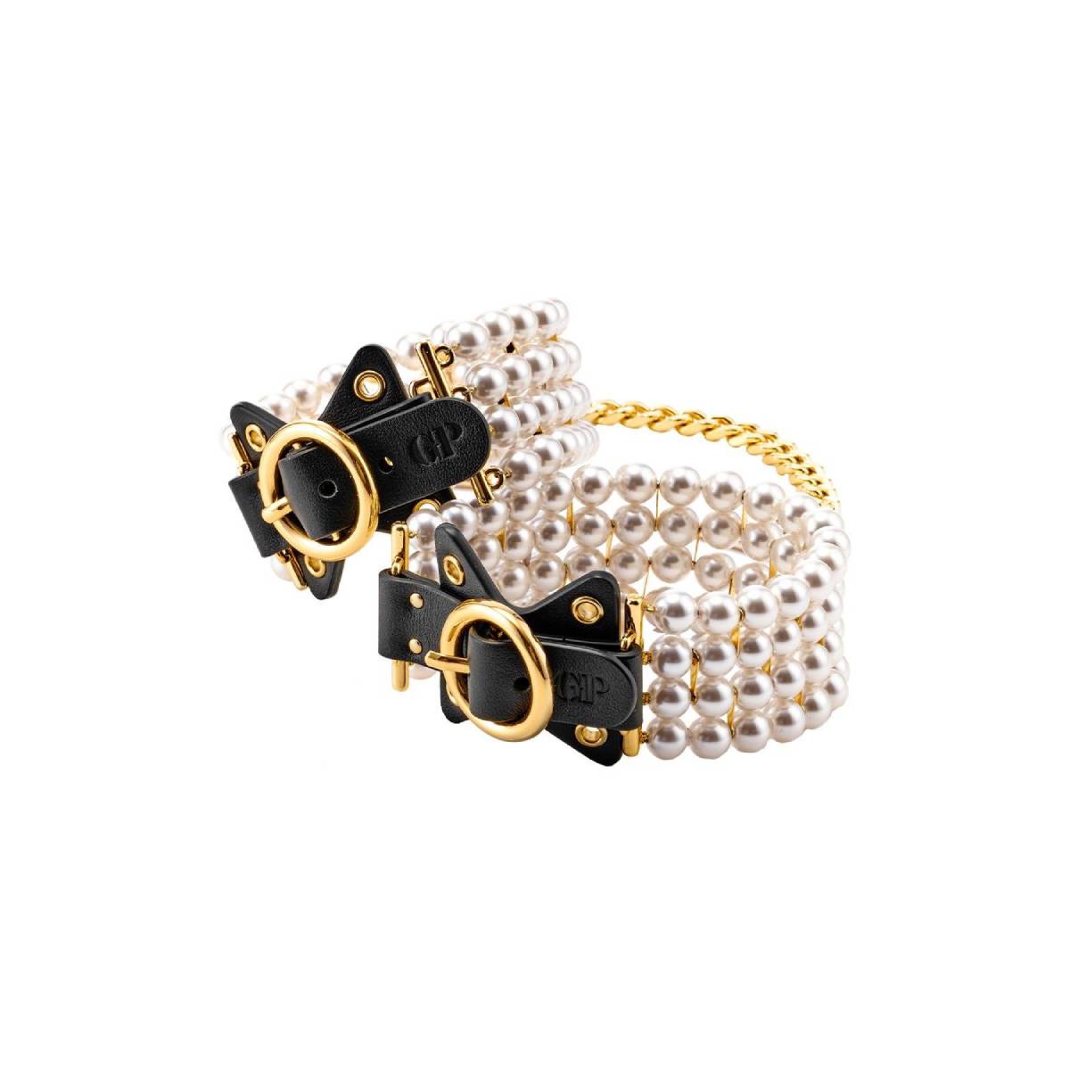 Kajdanki na kostki BDSM Ballroom Pearl Ankle Cuffs Guilty Pleasure — zdjęcie produktu 1 od PLAYROOM