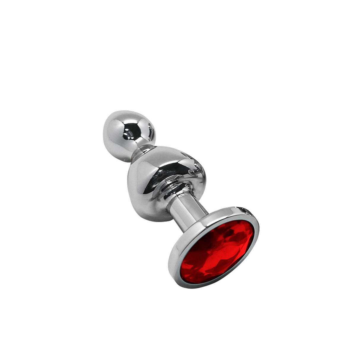 Korek analny Lollypop Double Ball Metal Plug L Red Wooomy — zdjęcie produktu 1 od PLAYROOM