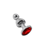 Korek analny Lollypop Double Ball Metal Plug L Red Wooomy — zdjęcie produktu 1 od PLAYROOM