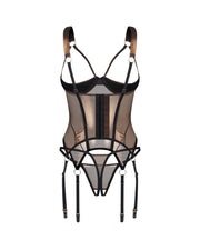 Soranna gorset i stringi otwarte  S/M Obsessive — zdjęcie produktu od PLAYROOM