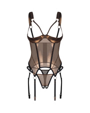 Soranna gorset i stringi otwarte L/XL Obsessive — zdjęcie produktu od PLAYROOM