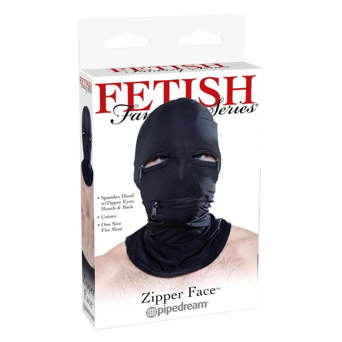 Kaptur z zamkami Zipper Face Hood Fetish Fantasy Series — zdjęcie produktu od PLAYROOM