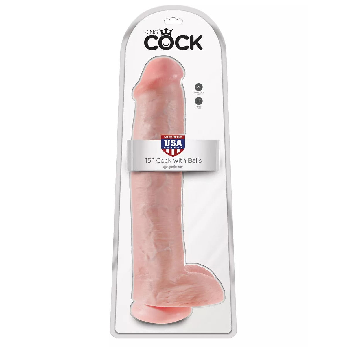 Dildo 38 cm Cock 15 inch w/balls flesh King Cock — zdjęcie produktu od PLAYROOM