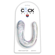 Podwójne dildo 34 cm Clear Medium Double Trouble King Cock — zdjęcie produktu od PLAYROOM