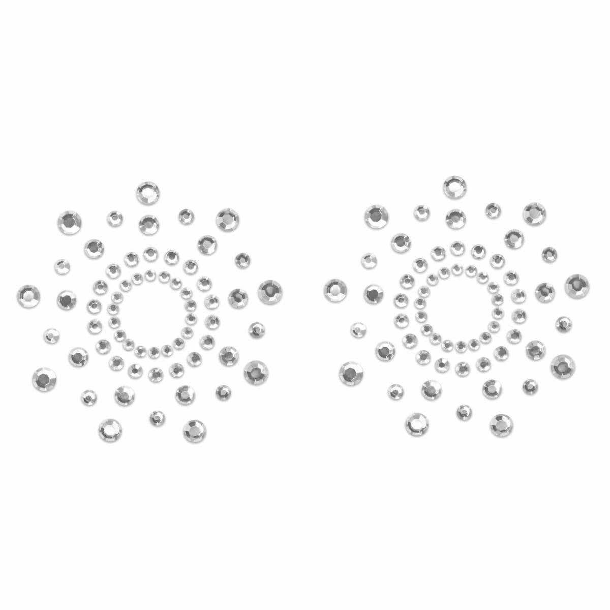 Biżuteryjne naklejki na sutki Mimi Silver Nipple Cover Bijoux Indiscrets — zdjęcie produktu od PLAYROOM