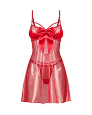 Babydoll i stringi Gifty Red L/XL Obsessive — zdjęcie produktu 1 od PLAYROOM
