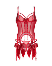 Gorset i stringi Gifty Red L/XL Obsessive — zdjęcie produktu 2 od PLAYROOM